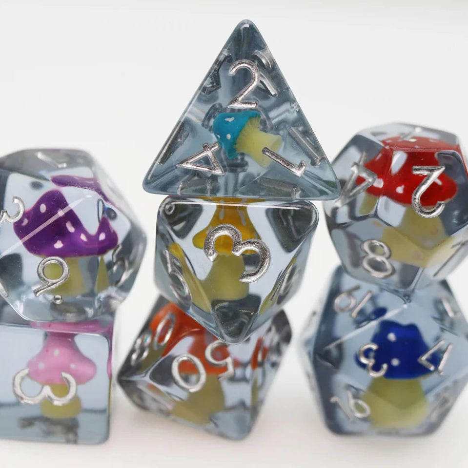 Whimsical Mushrooms RPG Dice Set