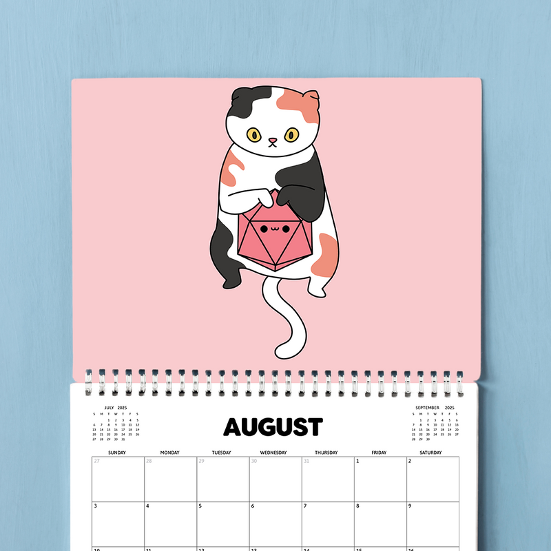 2025 Cats and Dice Calendar Preorder