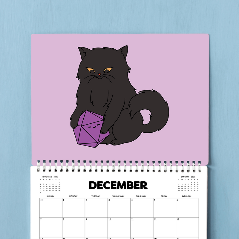 2025 Cats and Dice Calendar Preorder