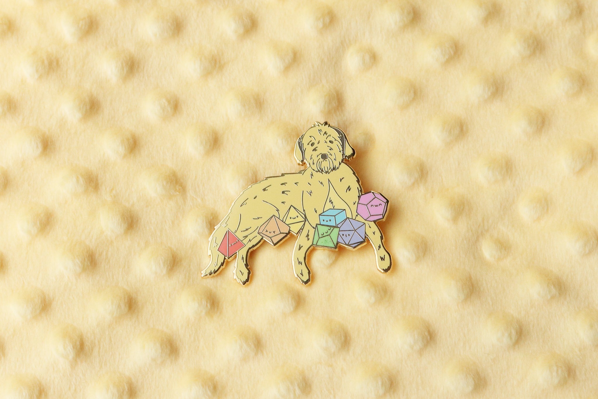 Irish Wolfhound D20 Dice Buddy Enamel Pin