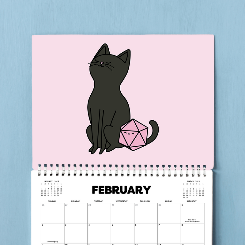 2025 Cats and Dice Calendar Preorder