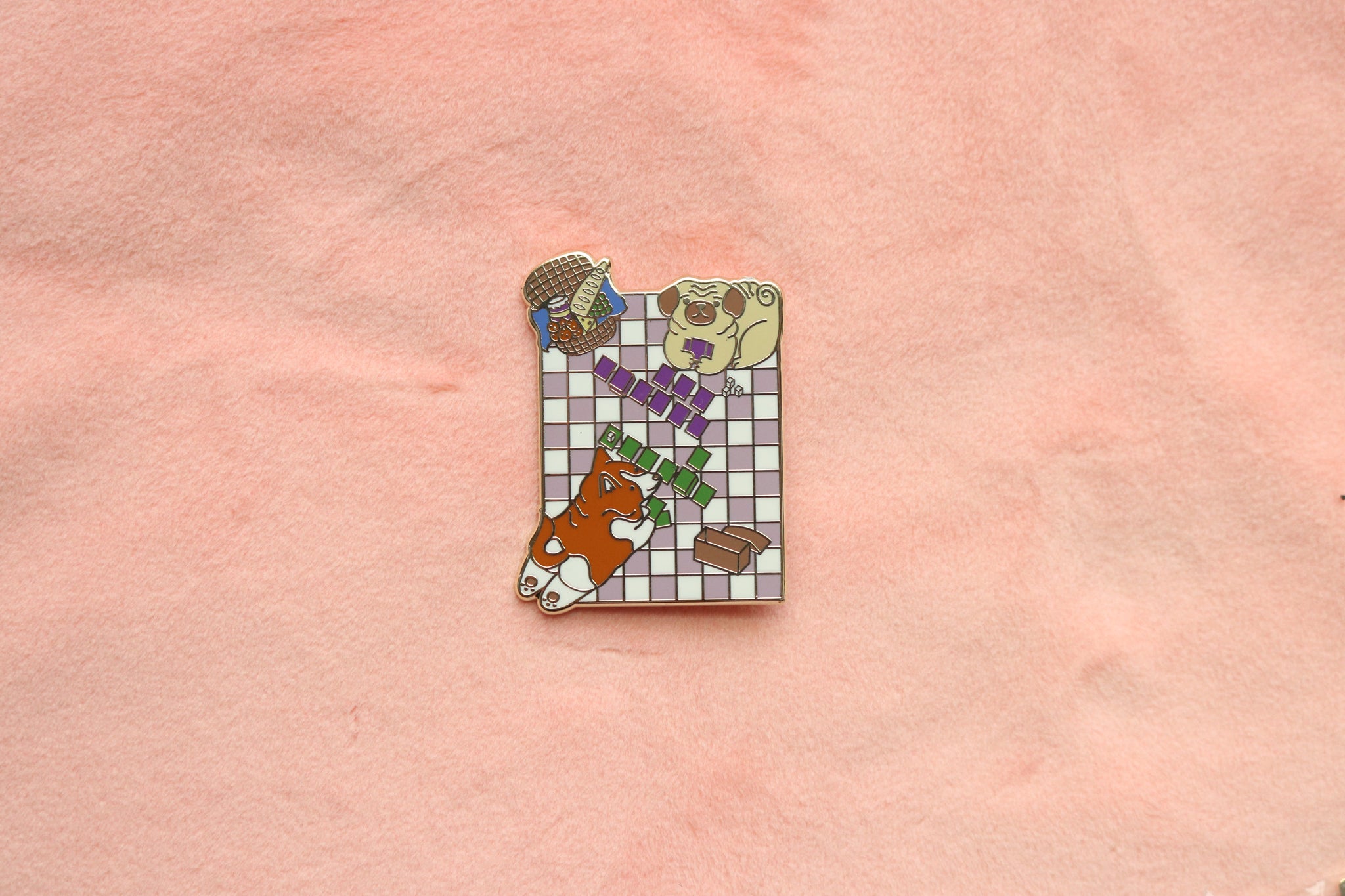 Puppy Picnic Hard Enamel Pin