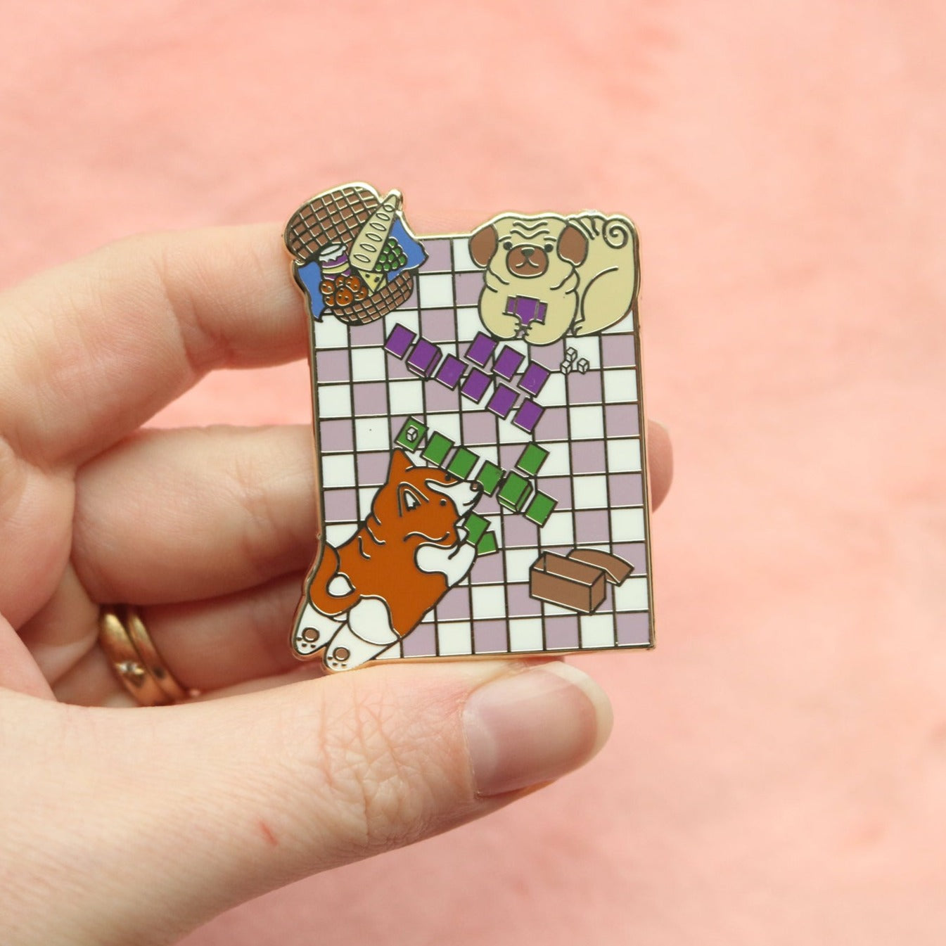 Puppy Picnic Hard Enamel Pin