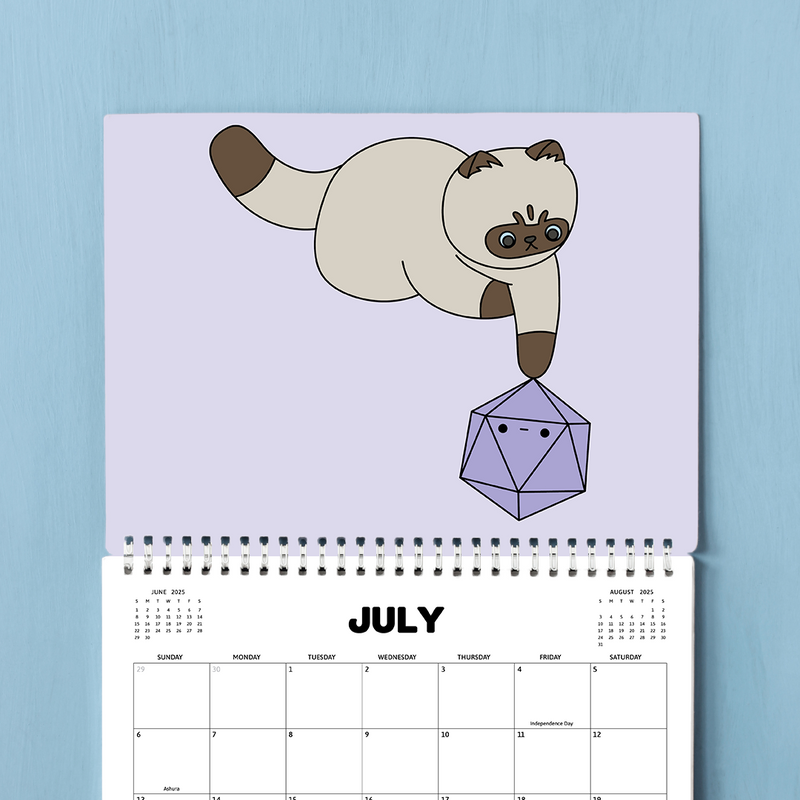 2025 Cats and Dice Calendar Preorder