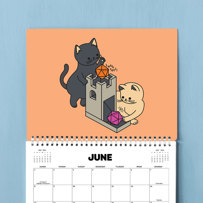 2025 Cats and Dice Calendar Preorder