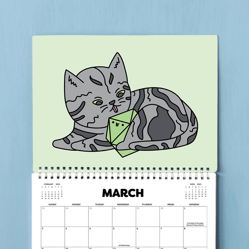 2025 Cats and Dice Calendar Preorder