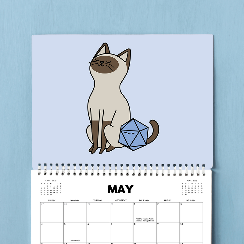 2025 Cats and Dice Calendar Preorder