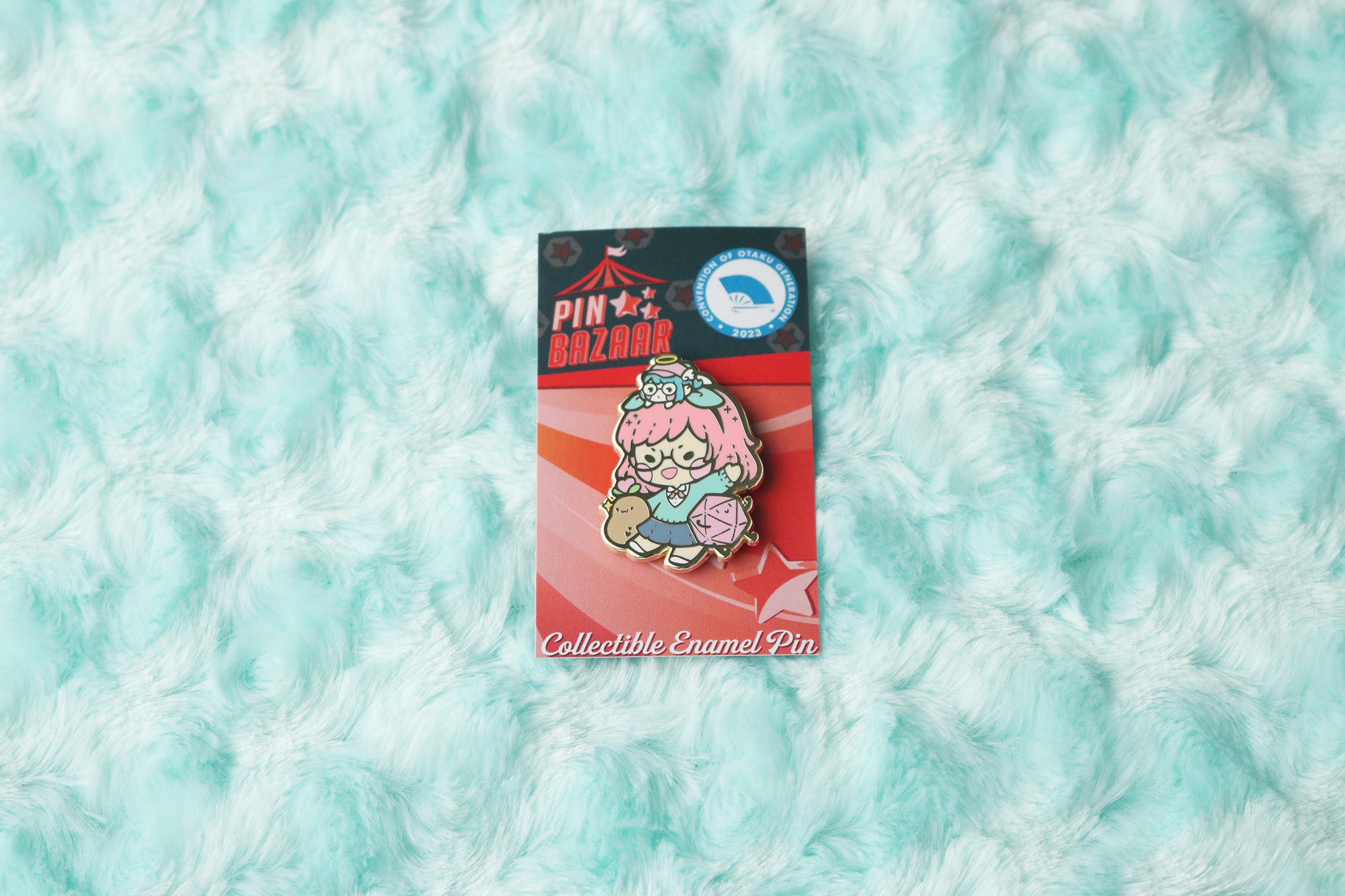 Otakon Pin Bazaar Con Crew Studio Mascot Plushies Hard Enamel Pin