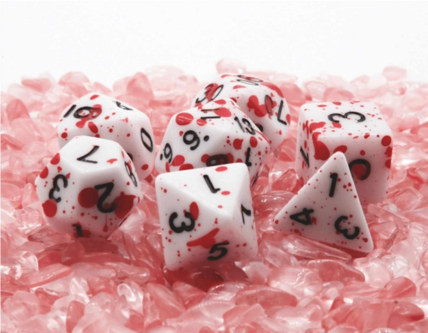 Blood Splatter RPG Dice Set