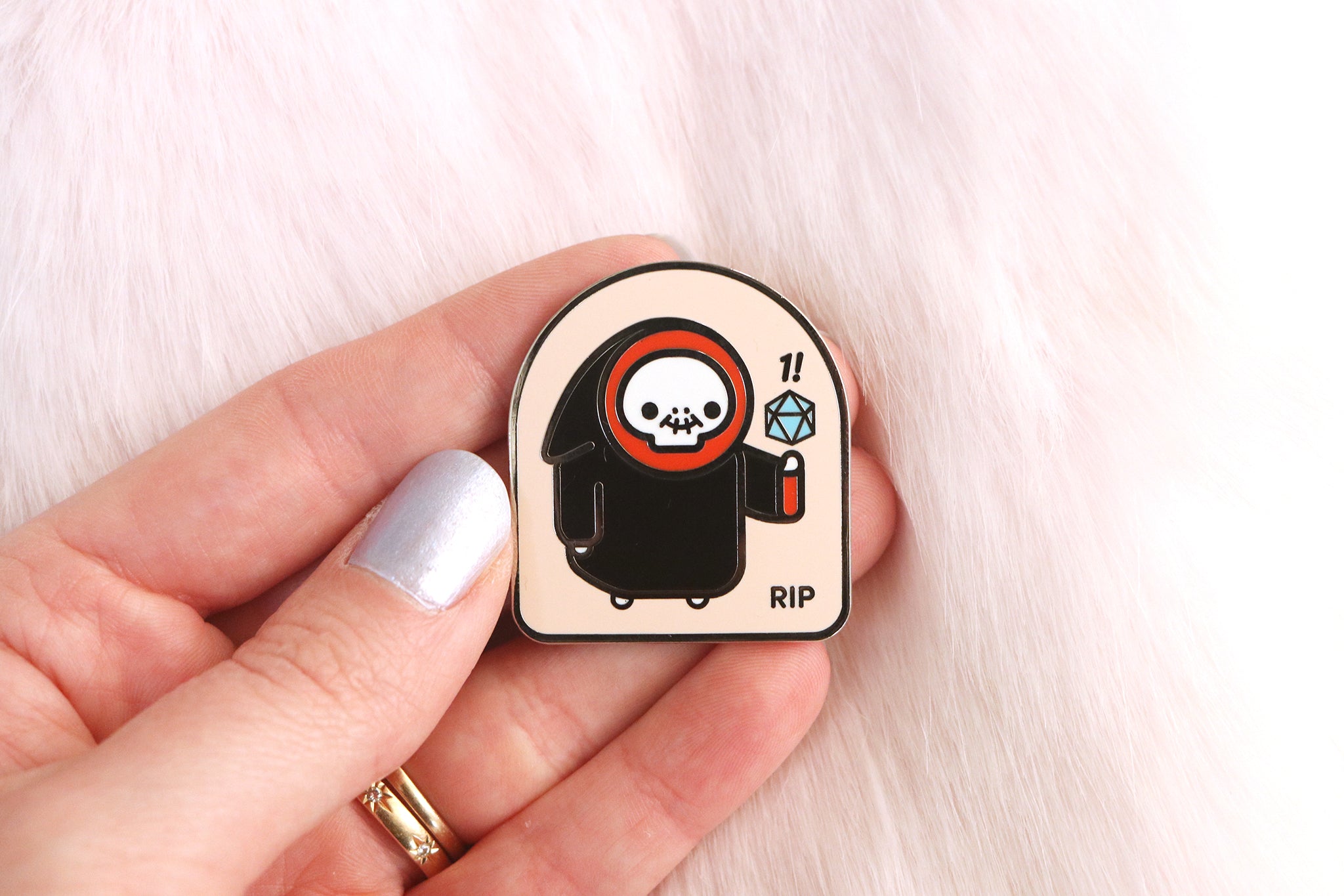 RIP Ghostboy x Dbl Feature Dice Buddy Hard Enamel Pin