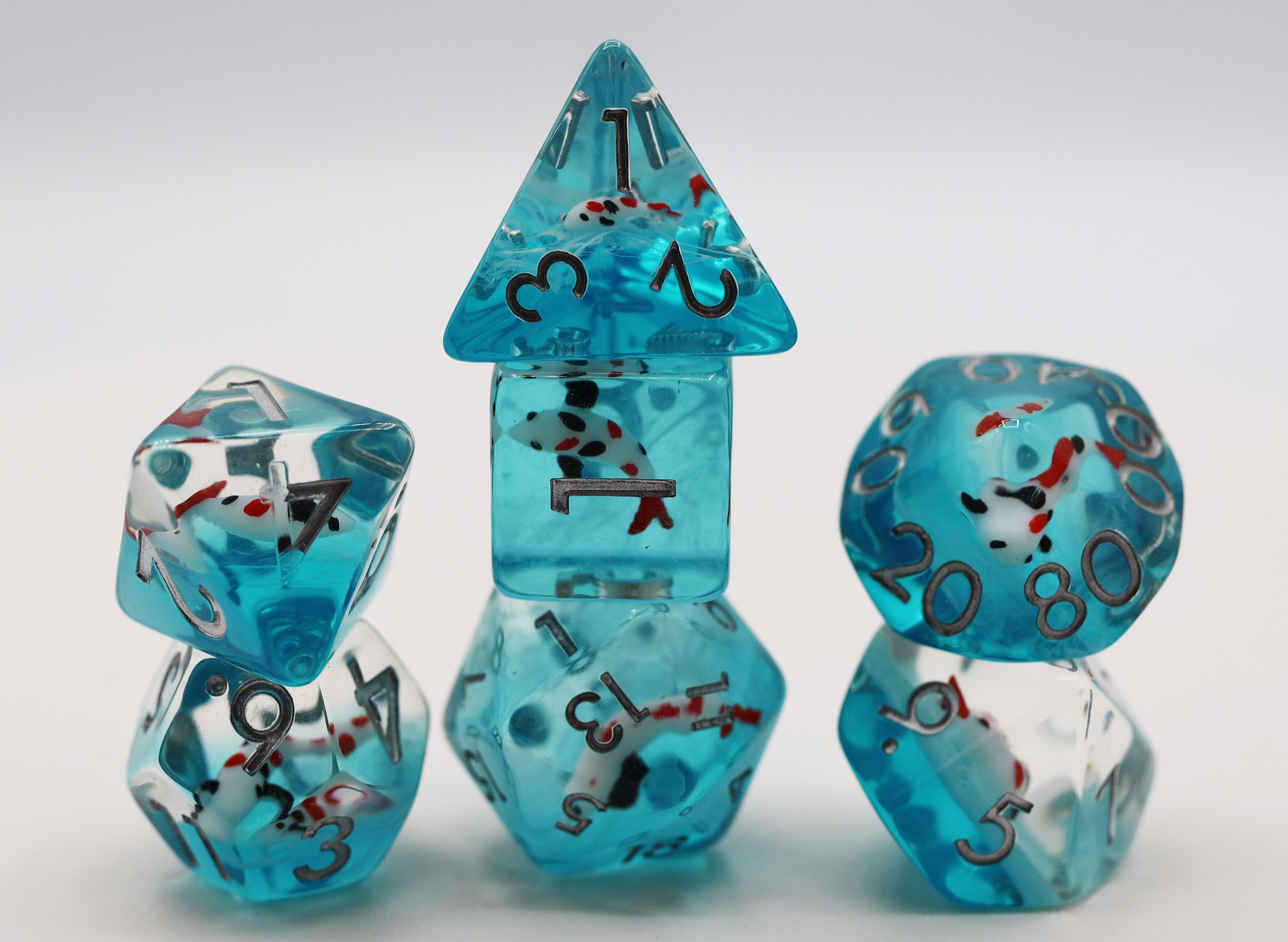 Water Garden Koi Fish RPG Dice Set