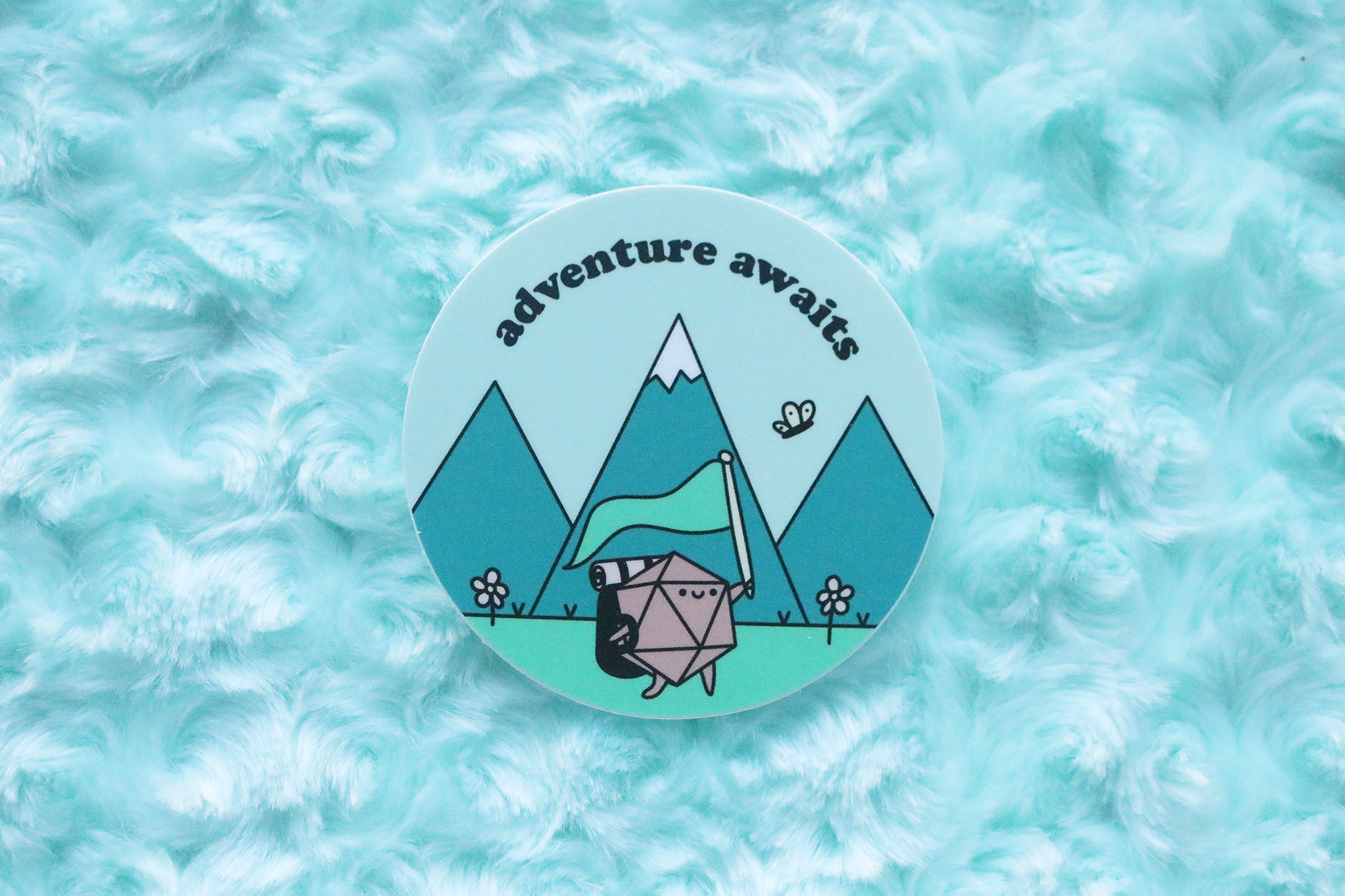 Adventure Awaits D20 Sticker