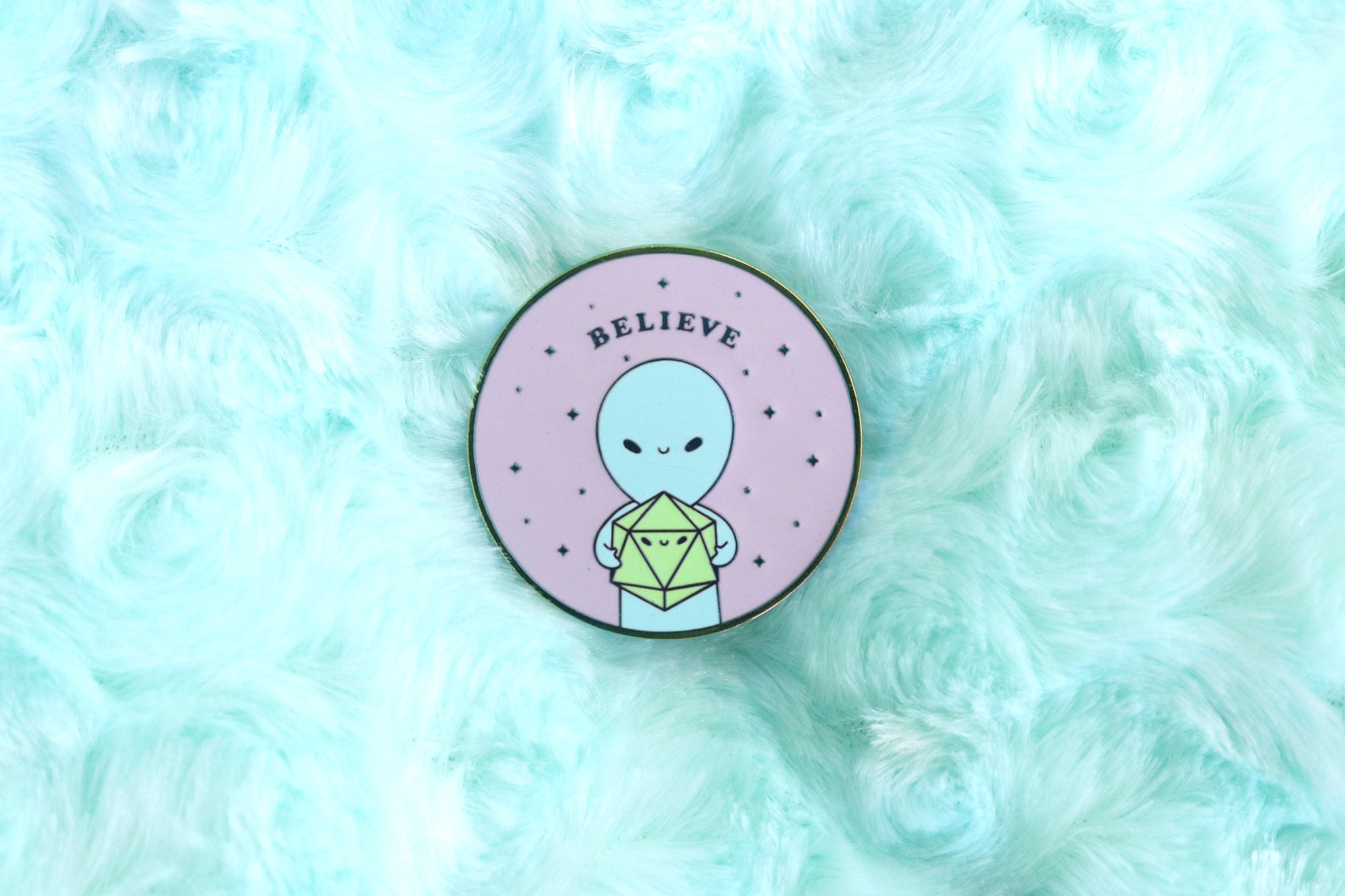 Alien and D20 Dice Buddy Soft Enamel Pin