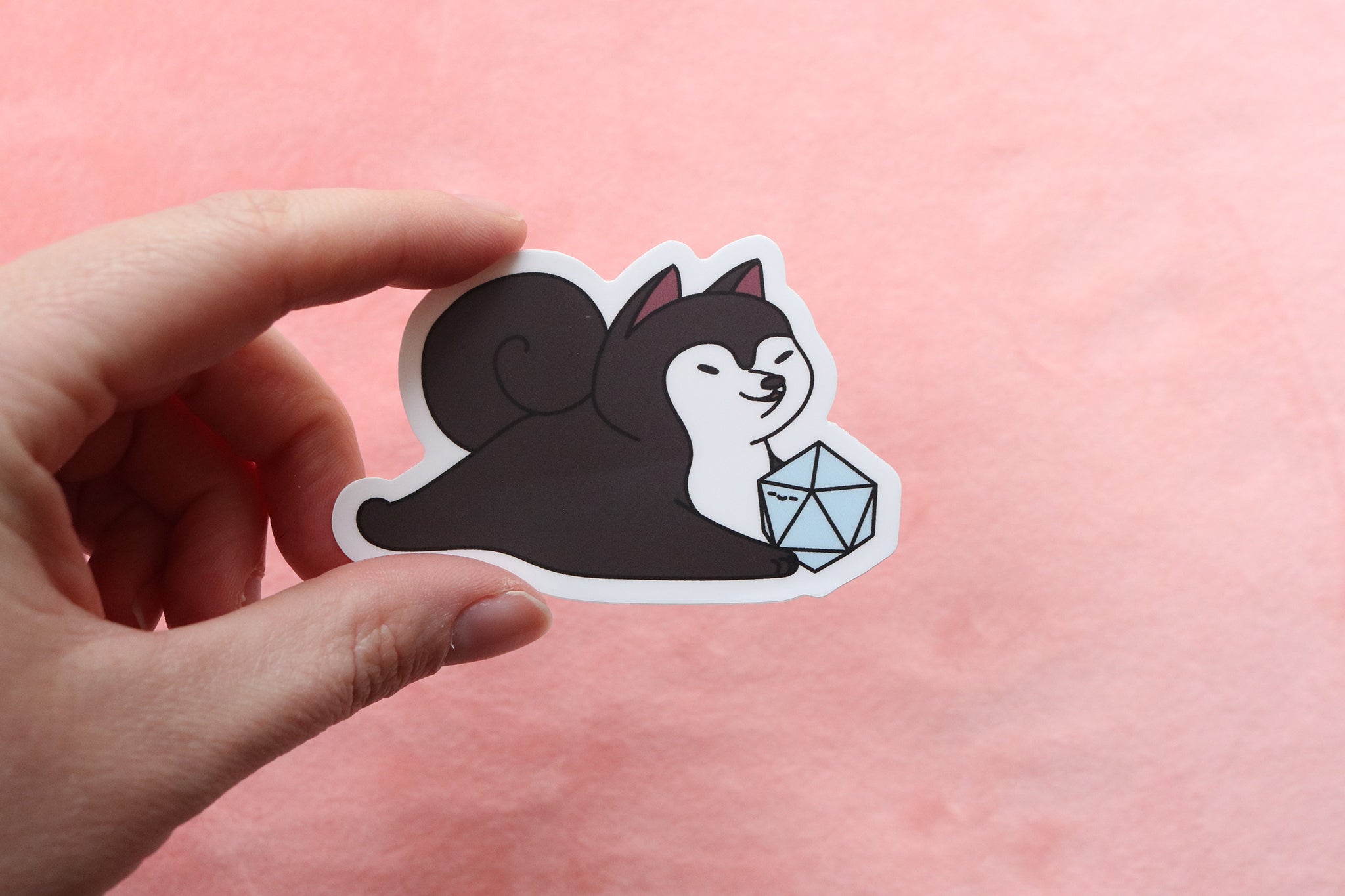 Shiba Inu D20 Dice Buddy Sticker