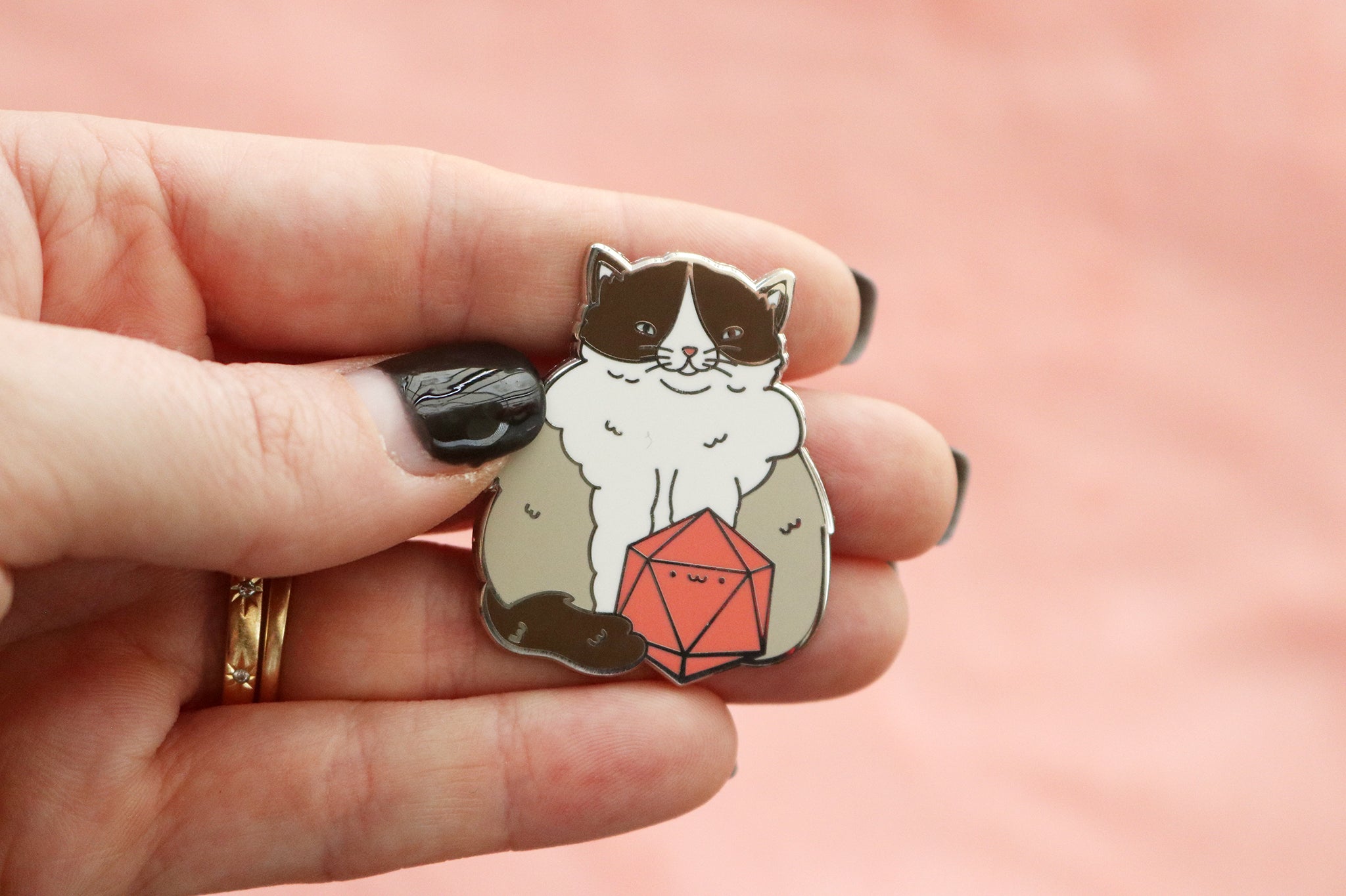 Ragdoll D20 Dice Buddy Enamel Pin