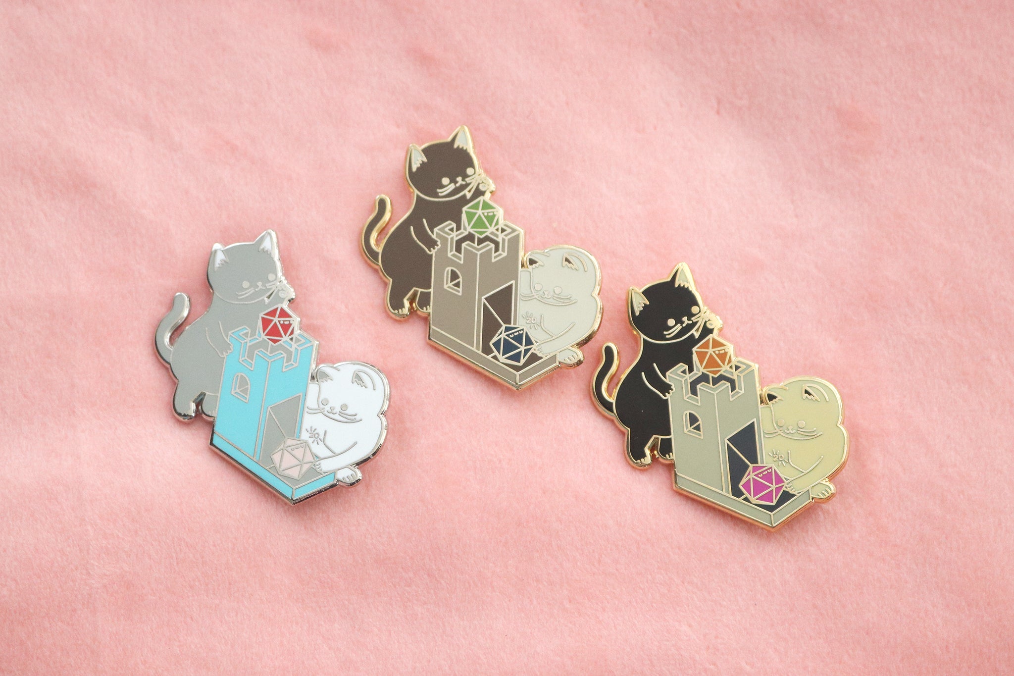 Cat Tower Enamel Pin