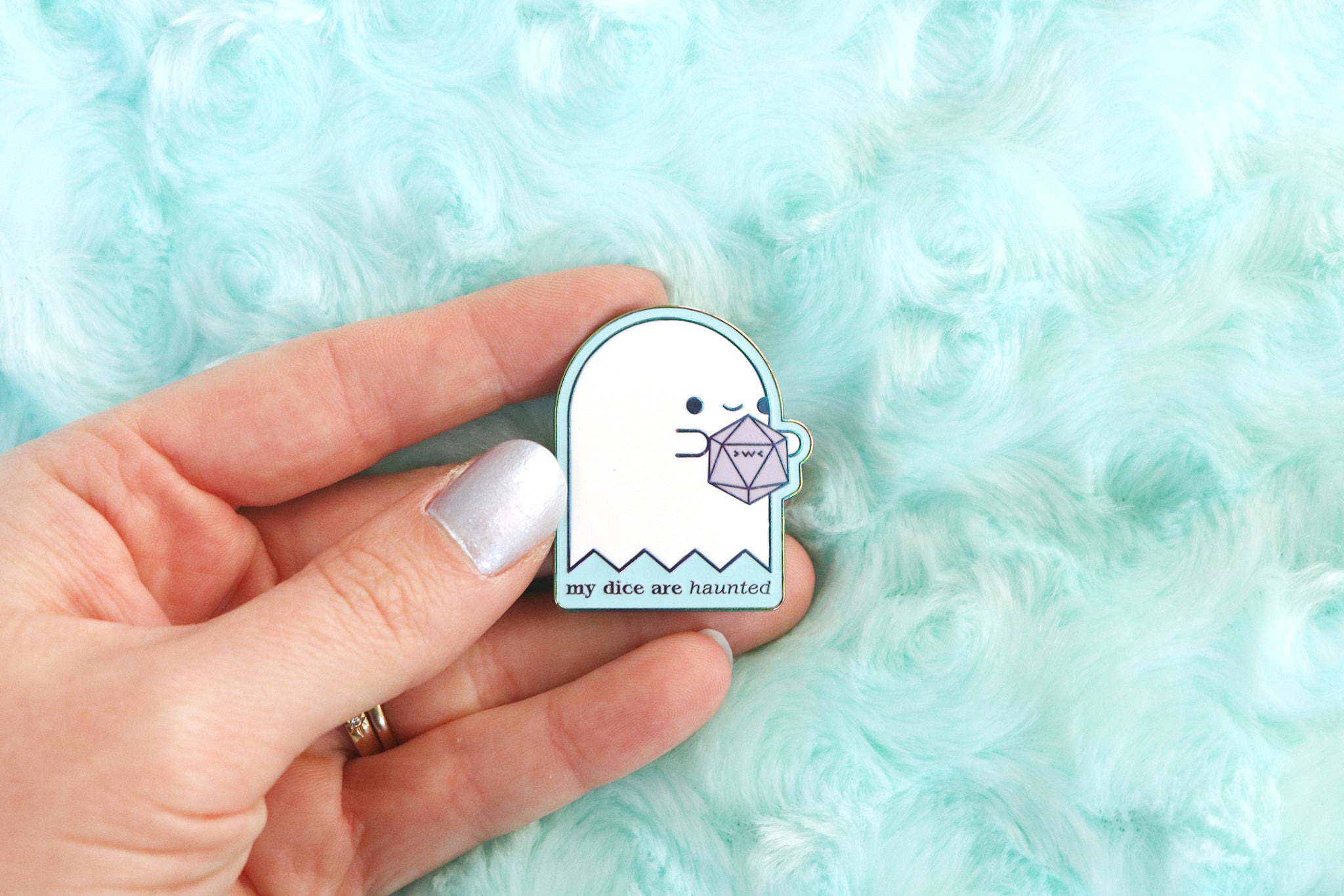 Haunted D20 Dice Buddy Soft Enamel Pin