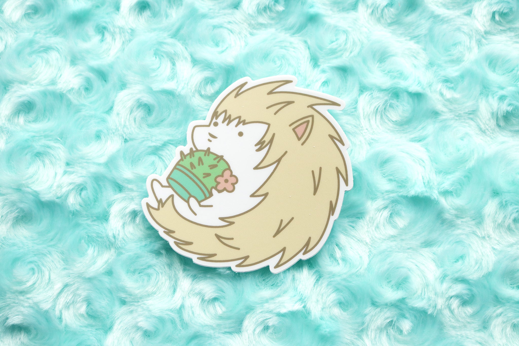 Cactus Hedgehog Sticker