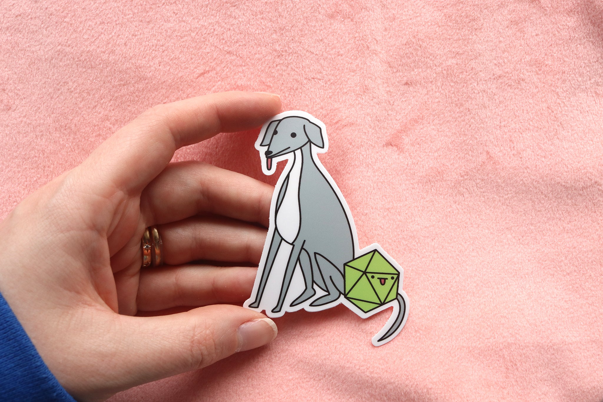 Italian Greyhound D20 Dice Buddy Stickers