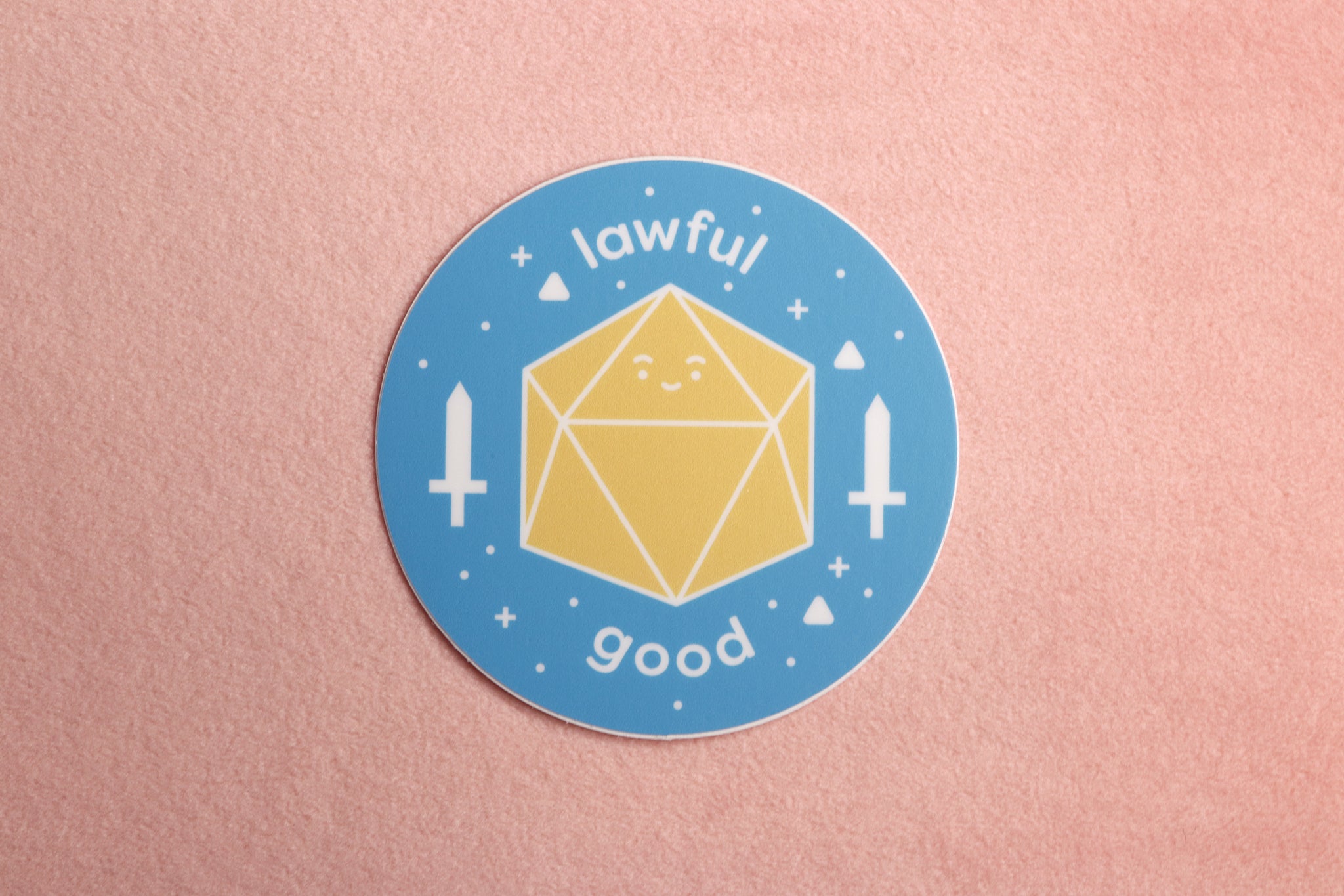 Blue and Yellow Lawful Good Sticker