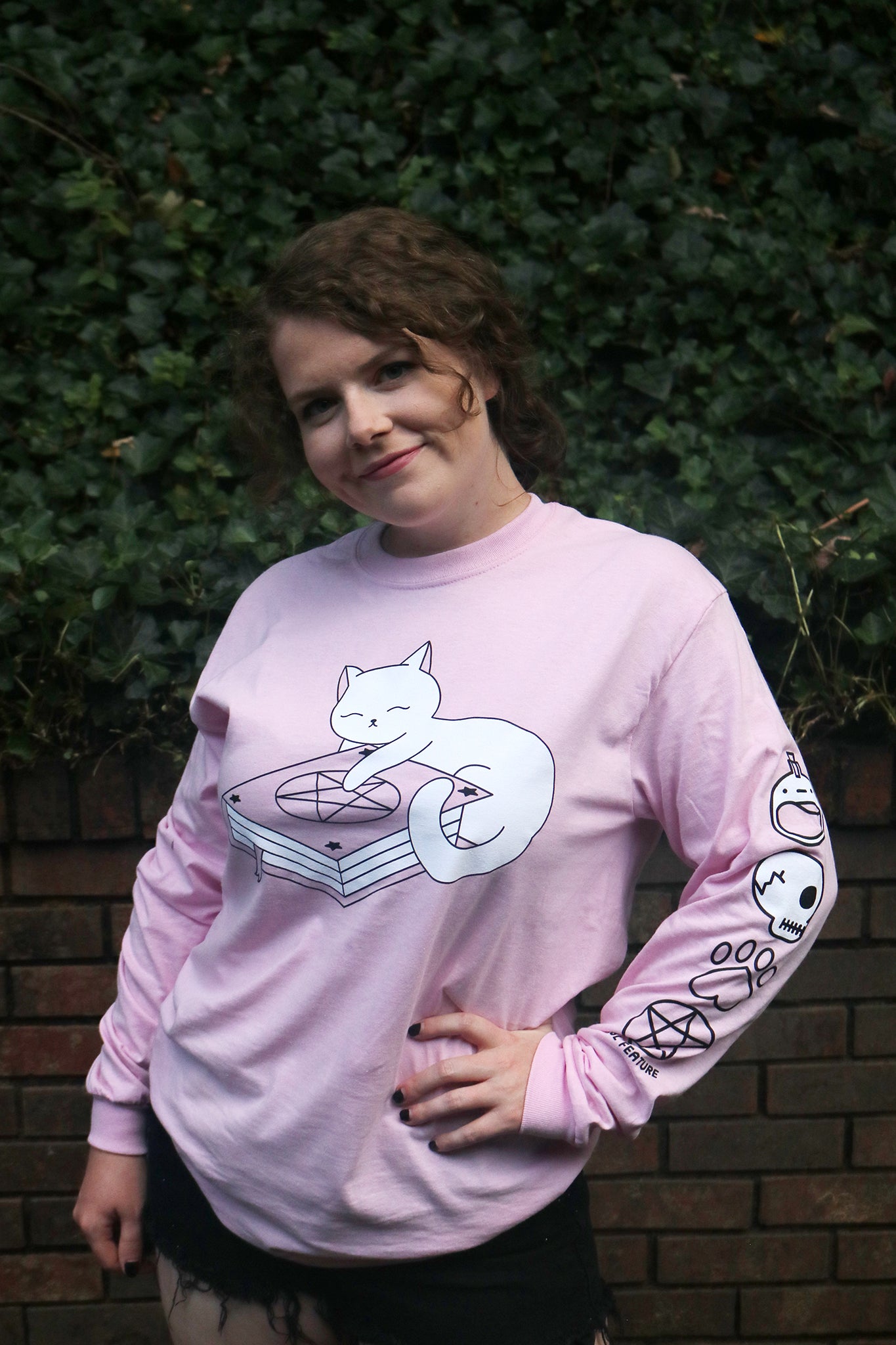 Spell Book Kitty Long Sleeve T-Shirt