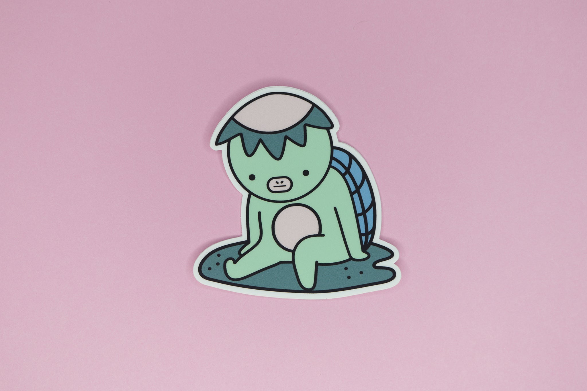 pastel pink kappa sticker