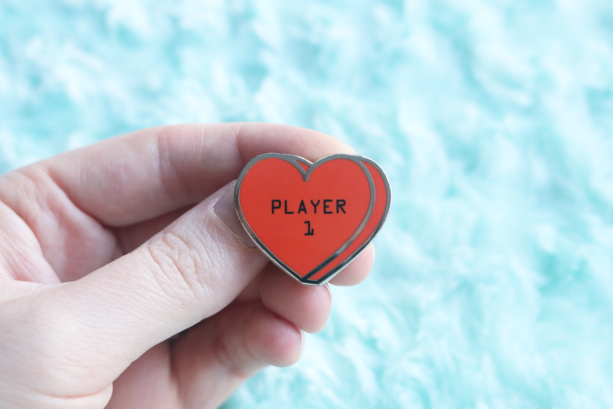 Player 1 Player 2 Conversation Hearts Hard Enamel Pins