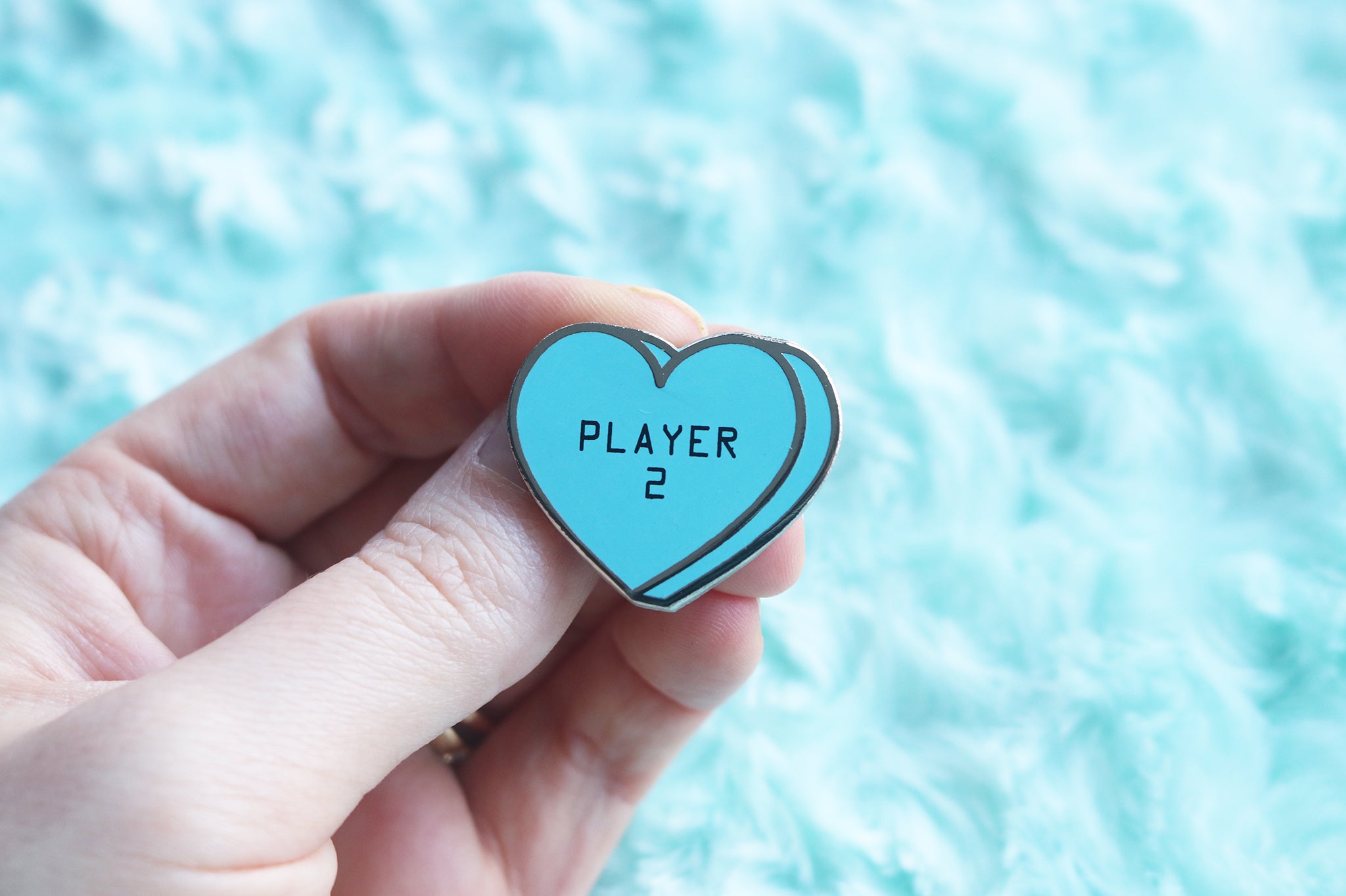 Player 1 Player 2 Conversation Hearts Hard Enamel Pins