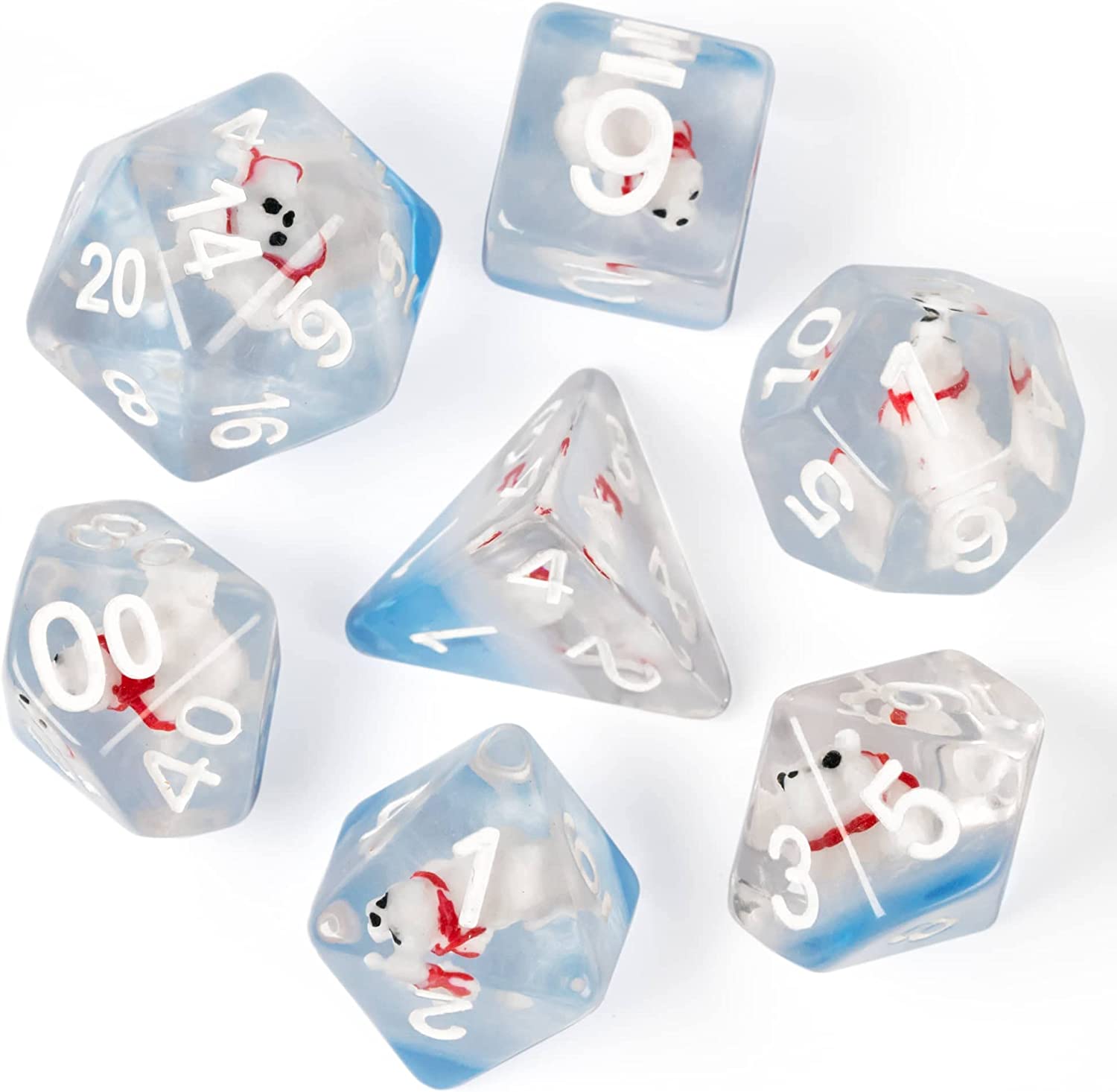 Polar Bear RPG Dice Set