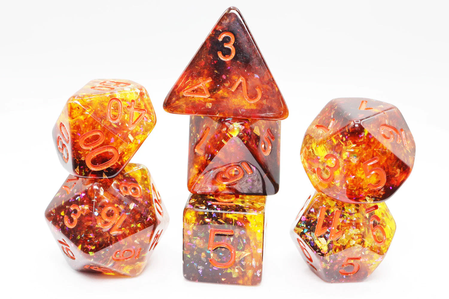 Pumpkin Light RPG Dice Set