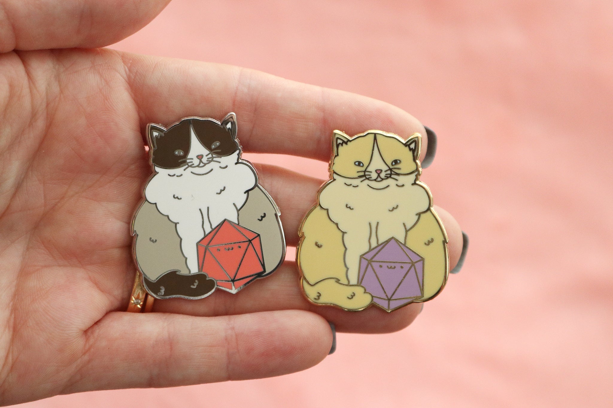 Ragdoll D20 Dice Buddy Enamel Pin