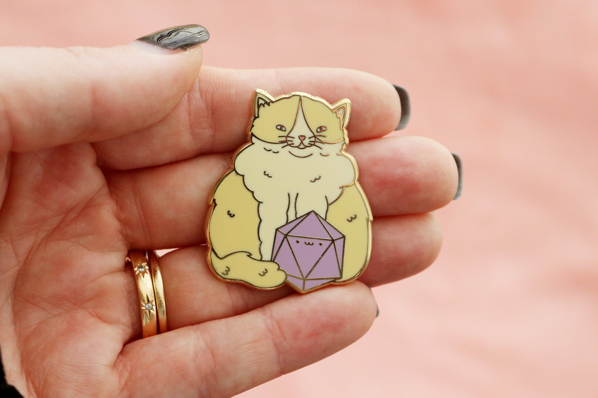 Ragdoll D20 Dice Buddy Enamel Pin