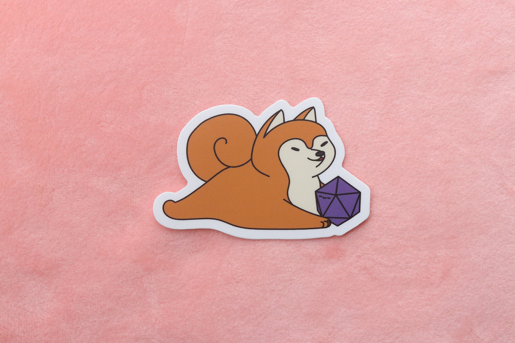 Shiba Inu D20 Dice Buddy Sticker