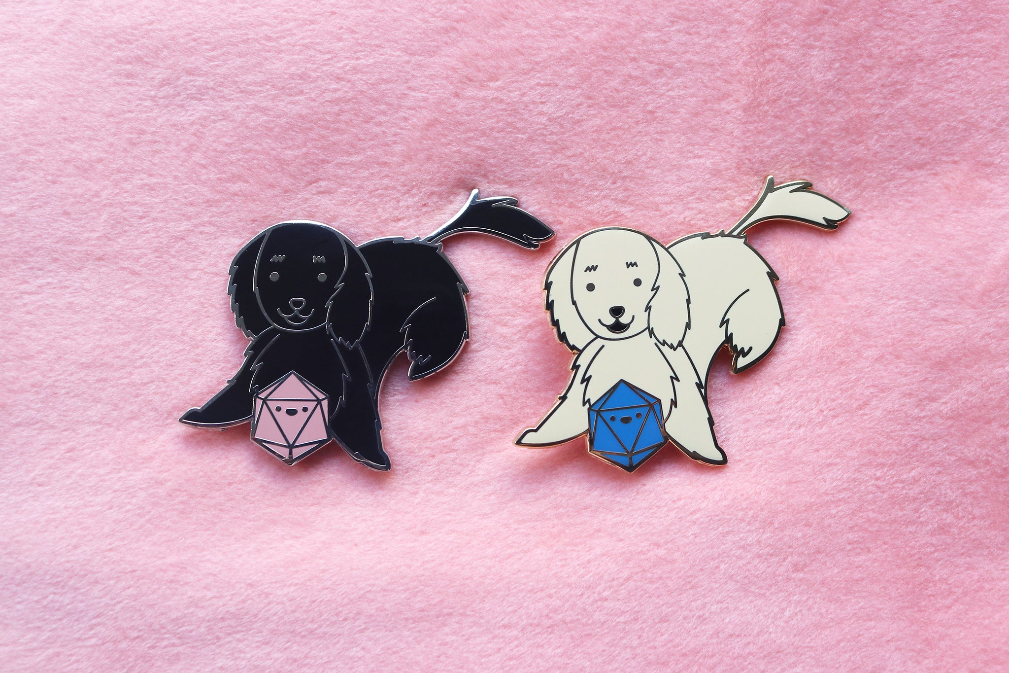 Retriever D20 Dice Buddy Enamel Pin