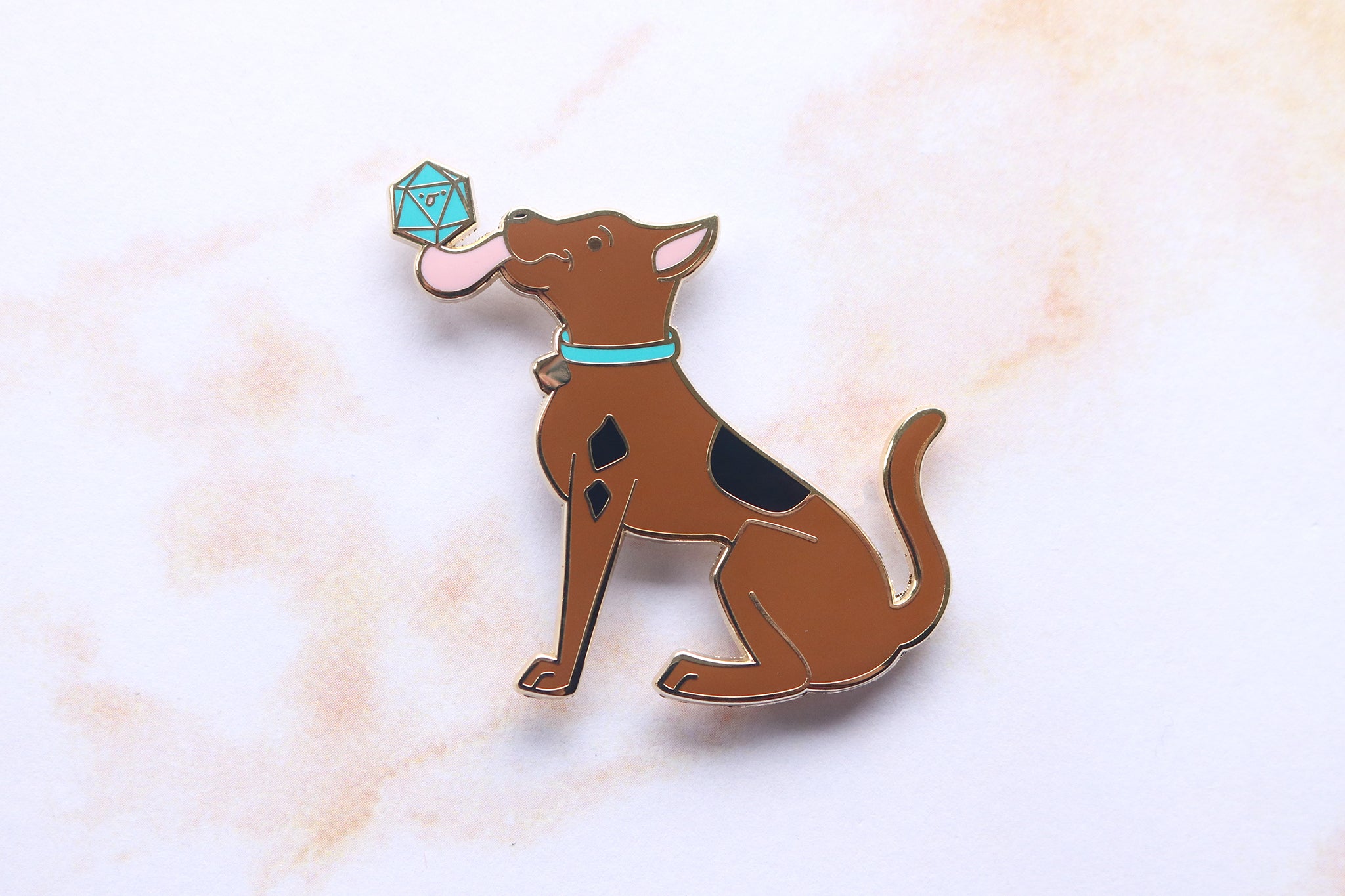 Great Dane D20 Dice Buddy Enamel Pin