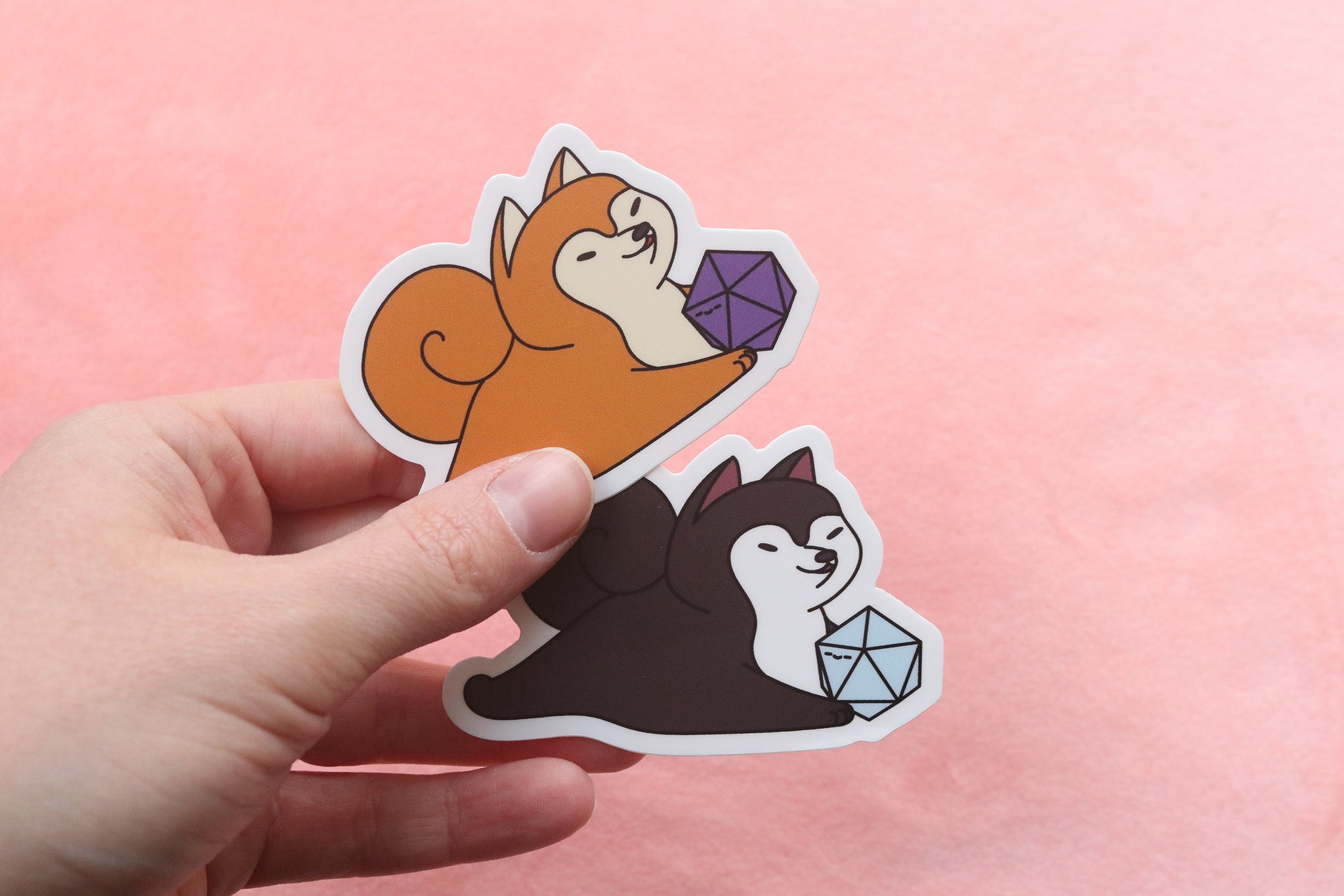 Shiba Inu D20 Dice Buddy Sticker