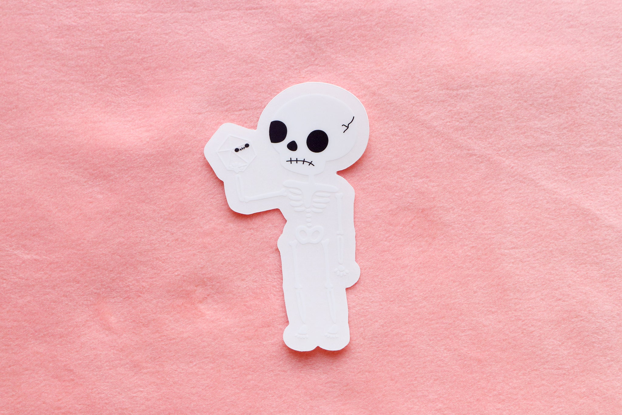 Shakespeare Skeleton Clear Sticker