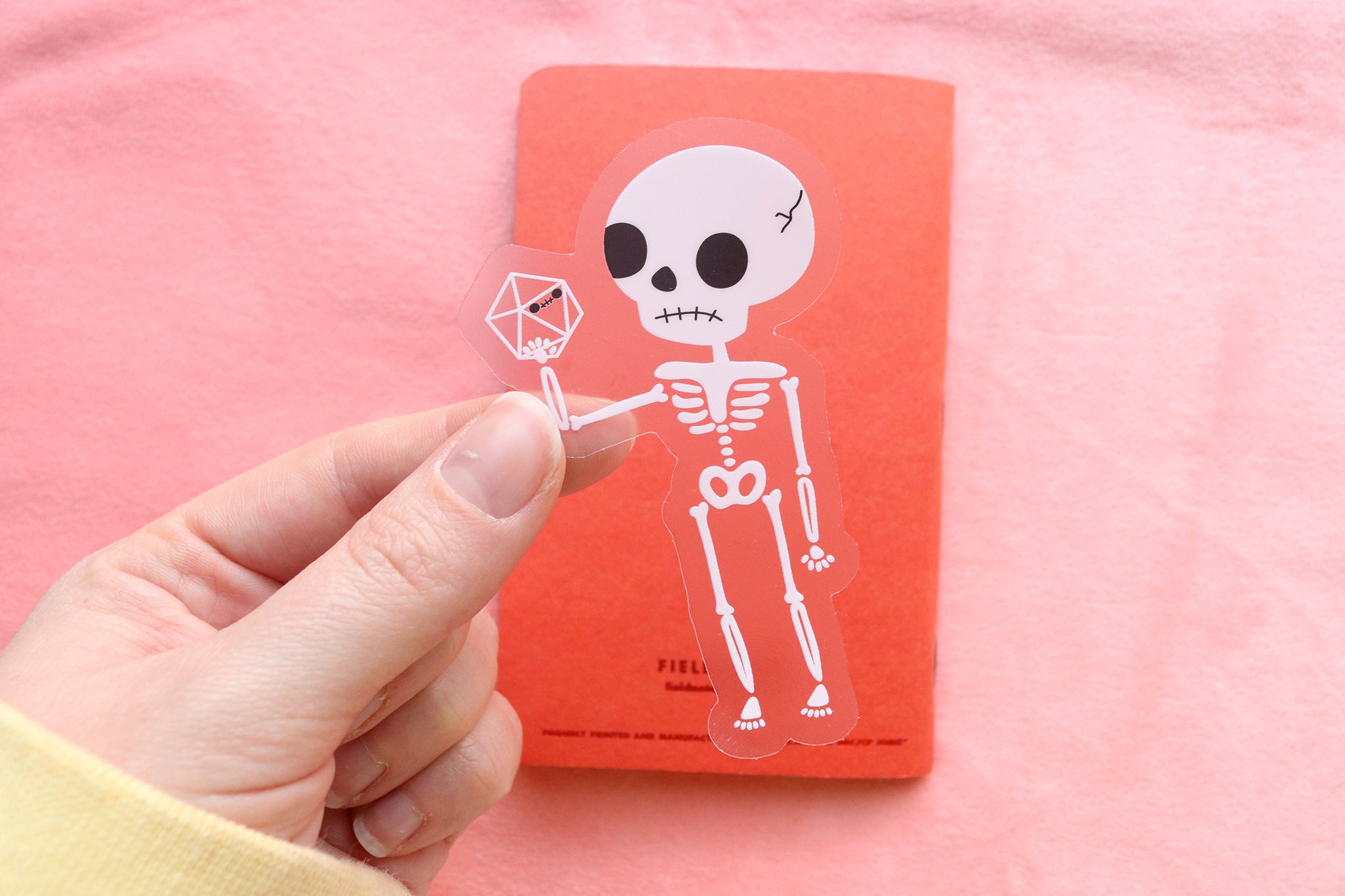 Shakespeare Skeleton Clear Sticker