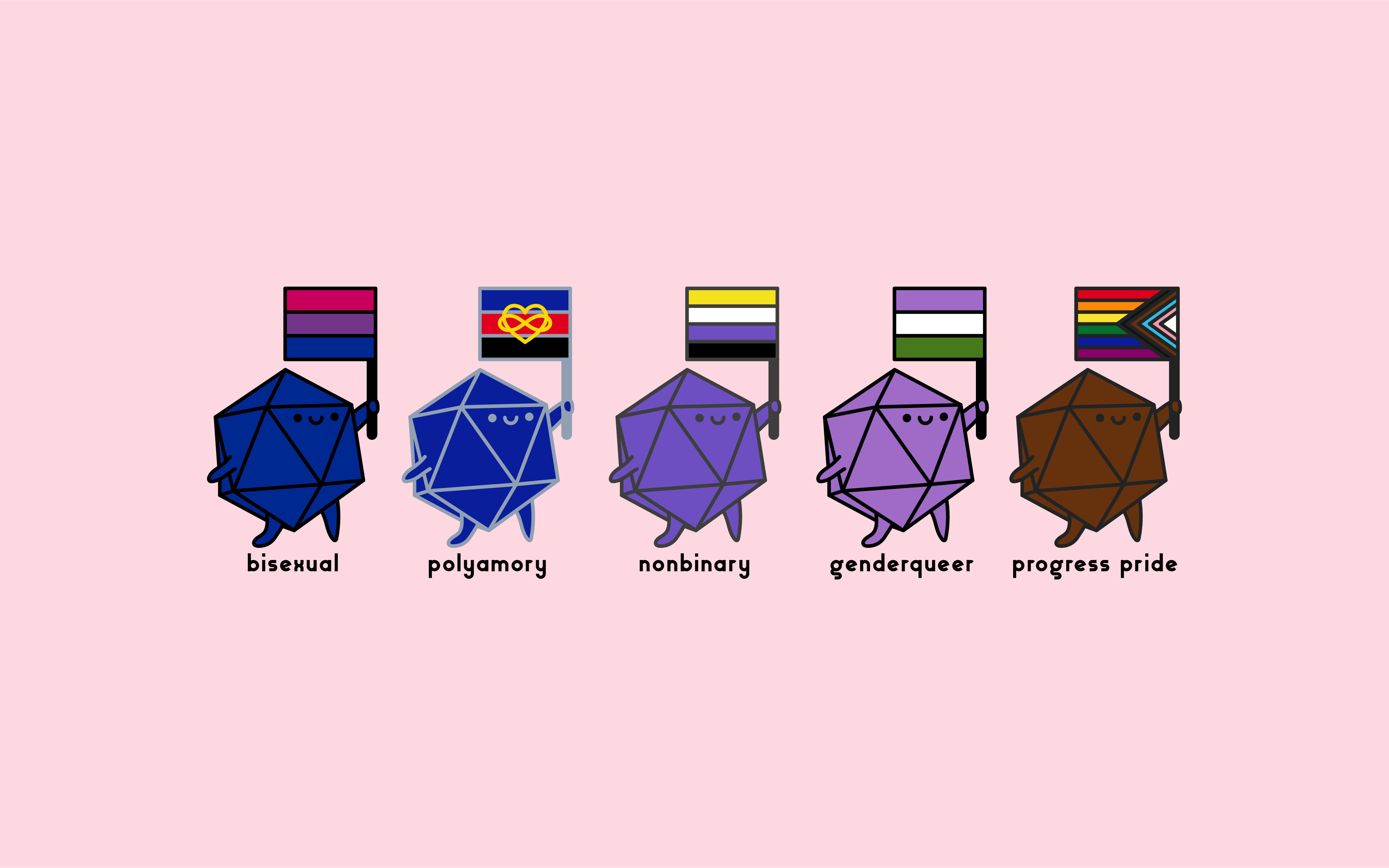 Pride Dice Buddies Stickers