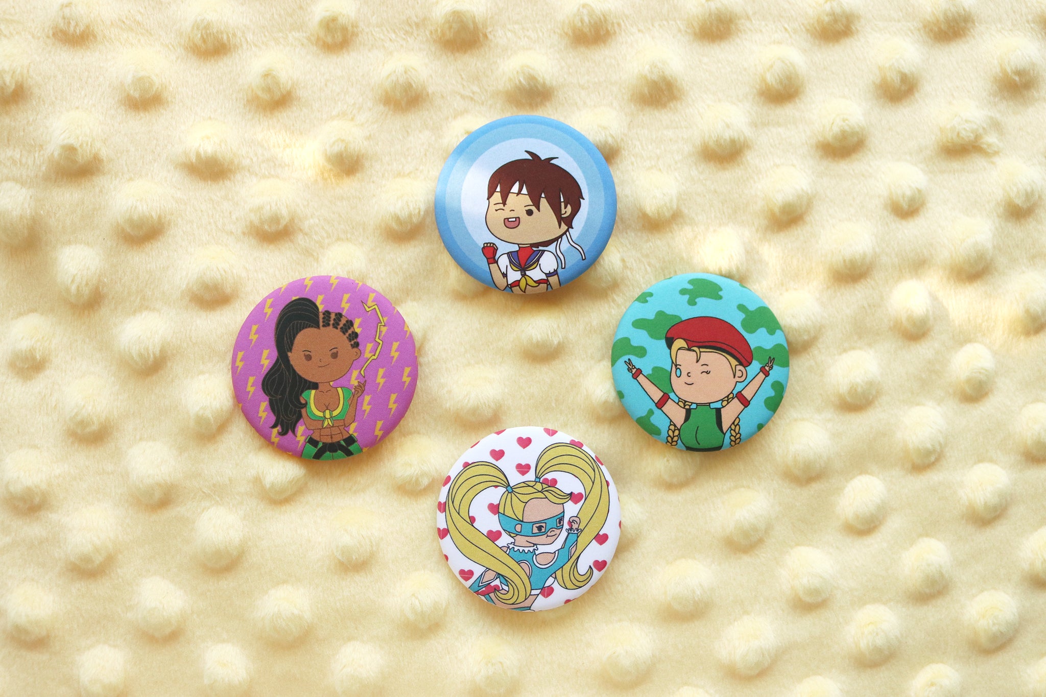 Street Fighter Girls Buttons