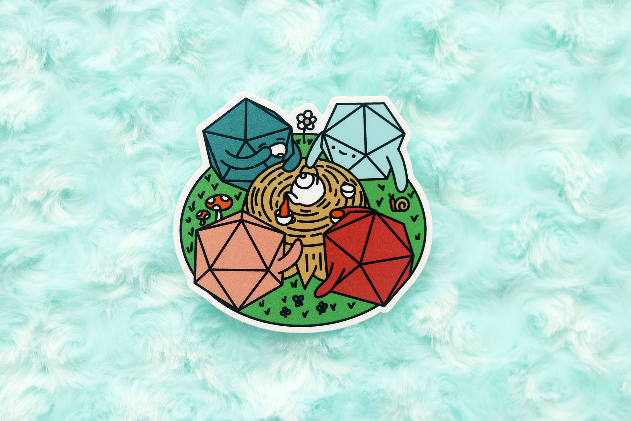 Tea Party D20 Sticker and Magnet