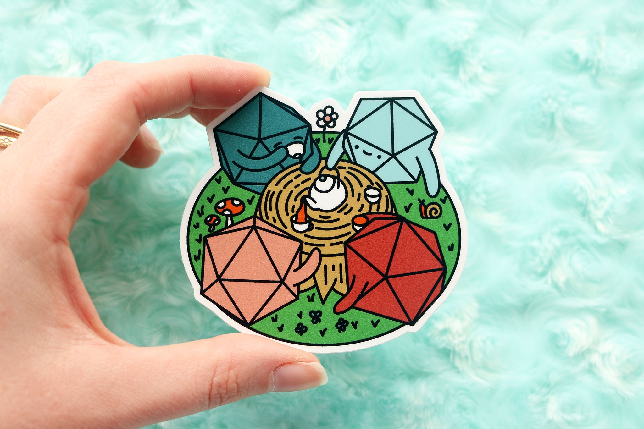 Tea Party D20 Sticker and Magnet